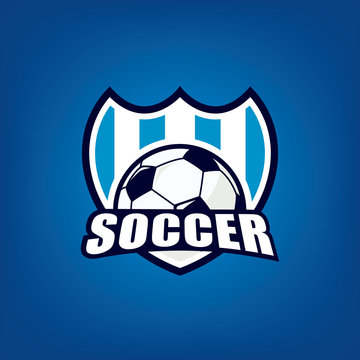 Soccer Logo Design Template, Football badge team identity, Socce