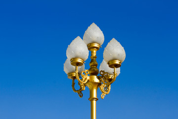 Lamp with blu sky