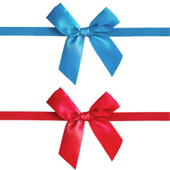 Shiny satin ribbon bow decoration for decorate your gift.