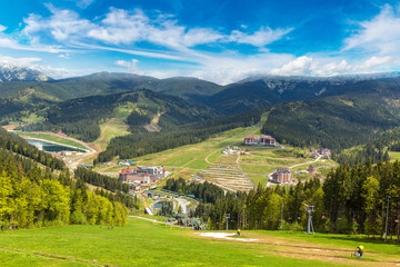 Fototapeta na wymiar Carpathian mountains in Bukovel