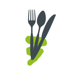 vector logo with the inscription very tasty