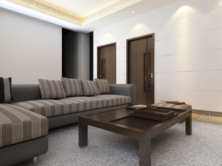 rendering of home interior.