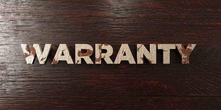 Warranty - grungy wooden headline on Maple  - 3D rendered royalty free stock image. This image can be used for an online website banner ad or a print postcard.