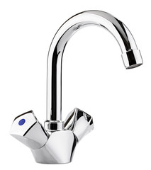 Mixer cold hot water. Modern faucet  bathroom.  Kitchen tap  . I