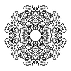 Ornate mandala round pattern.