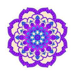 Flower Mandalas. Vintage decorative elements.