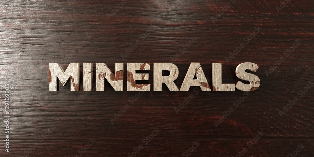 Fototapete minerals - grungy wooden headline on maple - 3d rendered royalty free stock image. this image can be