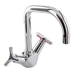 Mixer cold hot water. Modern faucet  bathroom.  Kitchen tap  . I