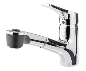 Mixer cold hot water. Modern faucet  bathroom.  Kitchen tap  . I
