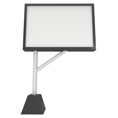 Billboard blank for outdoor advertising poster. Trade show booth. 3d render isolated on white background