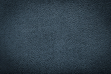 Deep blue leather texture, leather background for design with copy space for text or image.