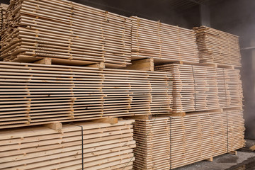 Edging board in stacks