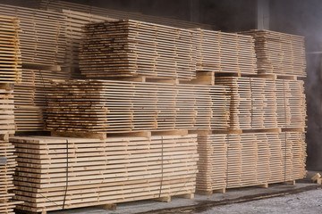 Edging board in stacks