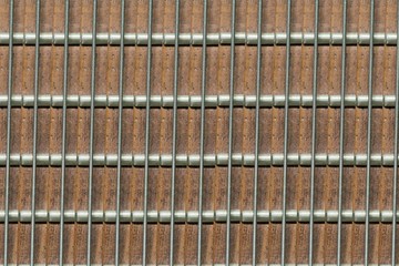 Close-up the Guitar neck aligned, Rosewood fingerboard neck pattern background
