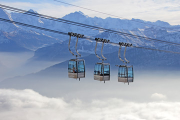 gondel, niederhorn, alpen, schweiz