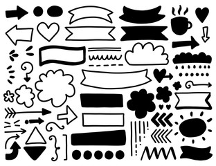 Hand drawn vector elements