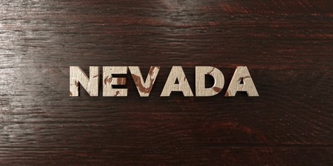 Nevada - grungy wooden headline on Maple  - 3D rendered royalty free stock image. This image can be used for an online website banner ad or a print postcard.