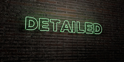 DETAILED -Realistic Neon Sign on Brick Wall background - 3D rendered royalty free stock image. Can be used for online banner ads and direct mailers..