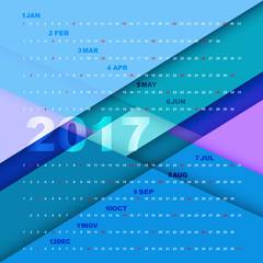 Design 2017 calendar on material background