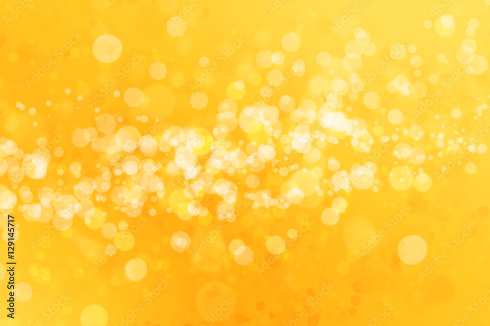 Canvas Prints abstract yellow bokeh background.