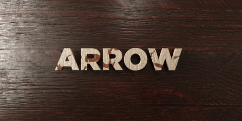 Arrow - grungy wooden headline on Maple  - 3D rendered royalty free stock image. This image can be used for an online website banner ad or a print postcard.