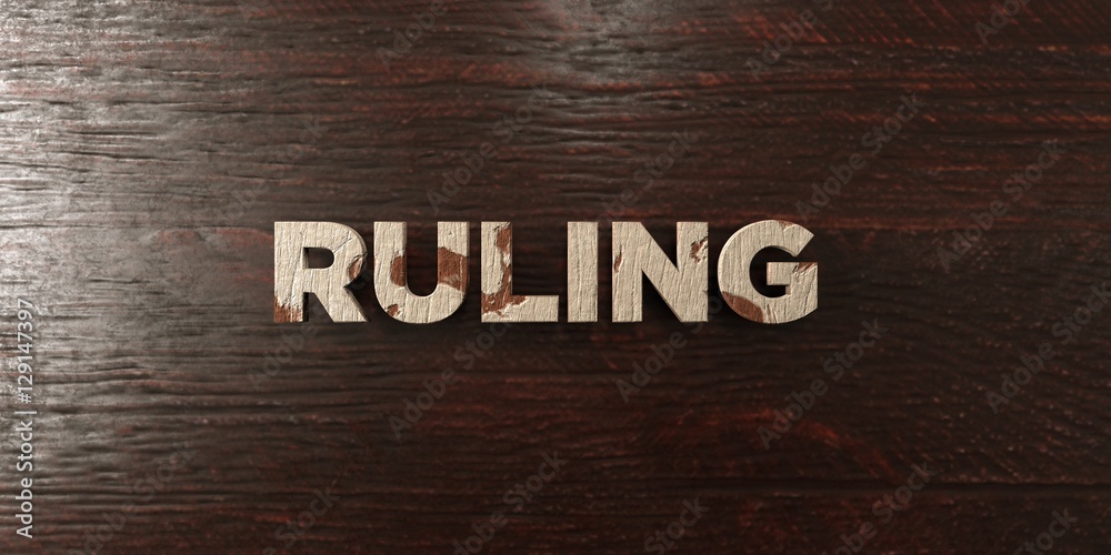 Fototapete ruling - grungy wooden headline on maple - 3d rendered royalty free stock image. this image can be u