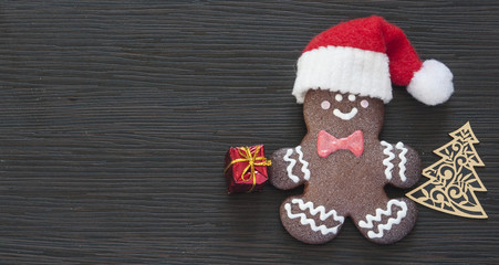 gingerbread cookies Christmas wooden table