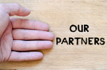 Our partners text concept