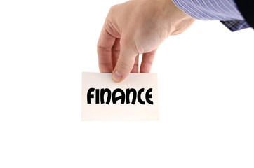 Finance text concept