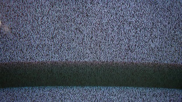 Television signal tv noise screen with flicker static caused a by bad reception