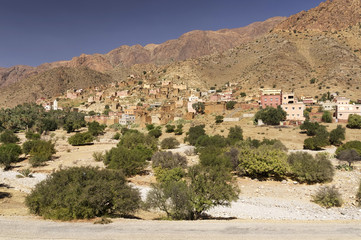 Fototapeta na wymiar Old village in Morocco, Antiatlas Mountains, Africa