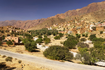 Fototapeta na wymiar Old village in Morocco, Antiatlas Mountains, Africa