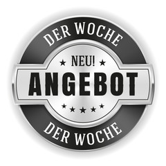 Silberner Angebot der Woche Siegel mit schwarzem Rand 