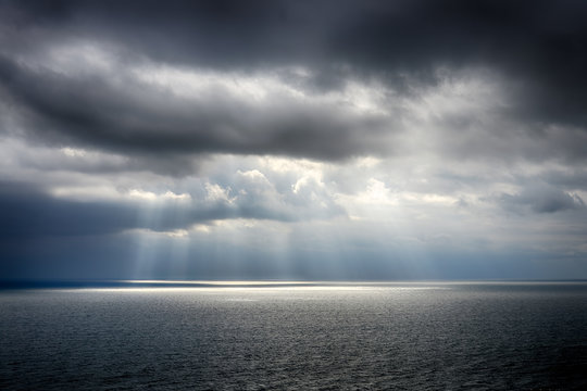 Beautiful sky over the sea after the storm. High Dynamic Range photo