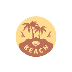 vector logo beach
