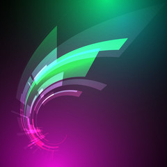 Techno Geometric Vector Circle Modern Science Abstract Background