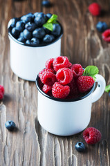 Summer mix of raspberry and blueberry