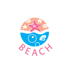 vector logo beach