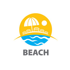 Fototapeta premium vector logo beach