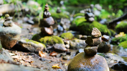 Stones and river