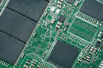 electronic circuit board with chip