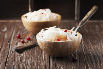 Traditional russian sour cabbage