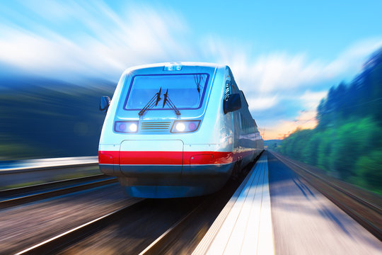Modern high speed train