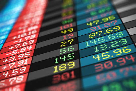 Stock exchange market trade data
