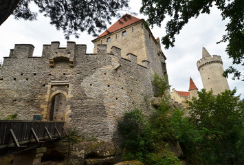 Fototapeta na wymiar medieval castle Kokorin, czech republic