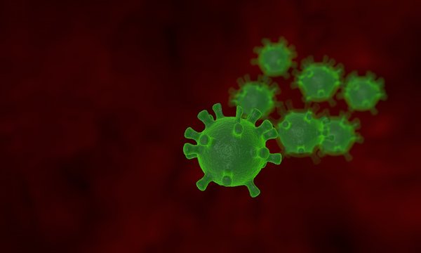 virus composition 3d illustration