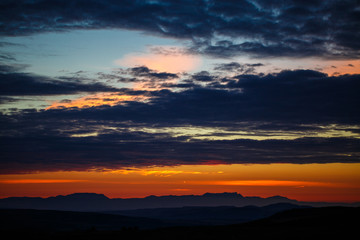 Sunrise in the early morning