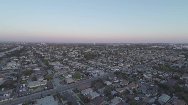 South Central Los Angeles Dusk Aerial 3.mov