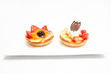 fruit tart on plate