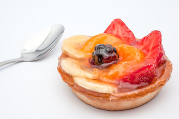 fruit tart on plate